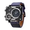 Polshorloges Men039S horloges top oulm 3595 unieke designer mannen mode vierkant Big Face 3 Time Zone Casual Quartz Watch321C4399535