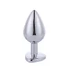 Анальная заглушка из нержавеющей стали 3 -й размер Crystal Sexy Sexy Sexty Stempable Stimulator Sexy Toys Prostate Massager Dildo