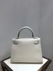 Designer Bag Brand Handtas 25 cm Vrouwen Luxe totes Epsom Leer Handgemaakte Kwaliteit Cream Bruine Zwarte kleuren Snelle levering Groothandel Prijs