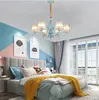 Pendelleuchten Kristall Kronleuchter Persönlichkeit Blau Mittelmeer Licht Macaron Wohnzimmer Esszimmer Lampe Schlafzimmer Nordic LuxuryPendant