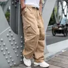 Men's Pants Trendy Loose Baggy Cargo Men Casual Hiphop Harem Cotton Straight Trousers Wide Leg Plus Size Streetwear Clothing 220826