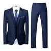 Herenpakken Blazers Classic Royal Blue Business Men 3 stuks Terno Masculino Slim Fit bruidegom Tuxedo voor bruiloft Blazer Pant Vestmen's