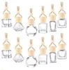 Auto parfumflesje thuis diffusers hanger parfum ornament luchtverfrisser voor essentiële oliën geur lege glazen flessen FY5288 GG0804