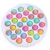 Bubble Fidget Toys Rainbow Round Square Desktop Puzzle Puzzle Silicone