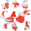 Decompression Sensory Toys Party Favor Push Fidget Christmas Series Children Bubble Keychain Santa Claus Gingerbread Man Tree Butt285B