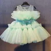 Flickans klänningar sommar spädbarn dopklänning för baby flicka bröllopsfest prinsessan småbarn flickor 1 år födelsedag boll klänning