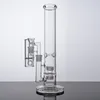 18mm klara vattenpipa stora bongs rökningstillbehör Stereo Matrix Perc Percolators Dab Oil Rigs Glass Water Bong With Bowl Ash Catcher WP296