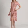 Nieuwe aangekomen mode Women S Simple Plaid 1pc Silk Wrapped Tea Break Dress 210325