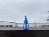 blue Glass hookah oil rig bong, 14mm joint factory direct sales welcome to order