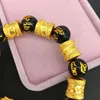 Очарование браслетов Золотые браслет имитация Вьетнама Шикин Шести-Широчко мантра из бисера песка Удачи китайский двойной пиксиу ювелирные изделия inte22