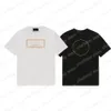 22ss Hommes Femmes Designers t-shirts tee Fil d'or broderie coton manches courtes Crew Neck Streetwear noir blanc xinxinbuy XS-X
