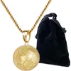 Pendentif Colliers Titane Acier Mode Arrivée Sports Football Ballon De Football Collier En Métal Lien Chaîne Hommes Femmes BijouxPendentif