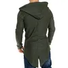 Men's Hoodies & Sweatshirts Hooded Zip Up Sweatshirt Men Hoodie Zipper Splicing Solid Trench Coat Jacket Cardigan Long Sleeve Outwear Blouse