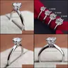 Solitaire Ring Classic 925 Sterling Sier Moissanite 1CT 2CT 3CT CTColor Jewelry Simple Style Anniversary Drop Deli Bdegarden DV3240210