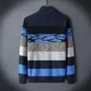 Herrtröjor koreanska clotnes manlig höst casual stickad cardigan tröja mode tjock blixtlås upp långärmad kläder q37men's olga22