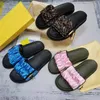 2022 New Summer Outing Slippers Gold Logo Anti-Knot and Drawstring Wide Ribbon Flat Slippers