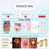 Nxy Wigs Voguesi Ginger Mixed Blonde Straight Hair Synthetic Ladie Heat Reitant Women Daily Coplay Lolita 220528