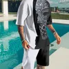 Мужчина с двумя частями футболки короткая пробежка прохладная декомпрессионная костюм лето удобные шорты Тренировка 220621