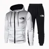 Men's tracksuit casual men's suit fleece sportswear jogging suit 2022 autumn and winter new