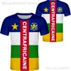 Orta Afrika Tişört Ücretsiz Özel İsim Numarası Kafe T-Shirt Nation Flag Centrafricaine Cumhuriyeti Fransızca Baskı Po Giyim 220609