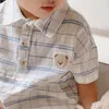 Baby Boy Girl Clothes Set Plaid Shirt+Shorts Cotton Summer Infant Toddler Child Clothing Outfit Short Sleeve 1-5Y 220507