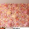 4060cm Fleurs Artificielles Mat Soie Rose Hybride Mur De Fleurs De Mariage Artificielle Rose Pivoine Fleur Panneaux Muraux Décoration De Mariage T200716