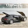 132 Aston Martin One77 Metal Toy Cars Diecast Scale Model Kids Present med Pull Back Function Music Light Openable Door199O6632992