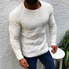 남자 캐주얼 스웨터 단색 둥근 목걸이 슬림 스웨터 스프링 니트 스웨터 매일 착용 한 두꺼운 따뜻한 남자 스웨터 상단 l220730