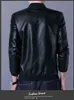 Autumn Stand Collar Solid Leather Jacket Men Fashion Leather Jacket Leather Jacket For Men L220801