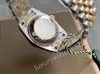 Relógio feminino em dois tons, 31 mm, mostrador dourado, totalmente em aço inoxidável, pulseira Jubileu, automático, mecânico, resistente à água, relógios femininos Disigner