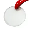 Sublimação em branco Pingente de vidro pingente de natal enfeites de 3,5 polegadas de transferência térmica de transferência térmica Decore Diy Pingents personalizado DH3431