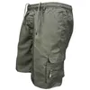 Letnie bawełniane krótkie krótkie spodenki na luźne prace swobodne krótkie spodnie na zewnątrz Breczesy Multi Pocket 220607