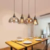 Pendant Lamps Nordic Retro LED For Living Room Bedroom Dining Kitchen Cafe Ceiling Chandelier Transparent Glass Lampshade E27 FixturesPendan