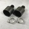 1 pièce sur 105MM 130MM noir brillant forme ovale embouts de queue de silencieux d'échappement pour système d'échappement arrière universel en carbone de voiture Pipe1185269