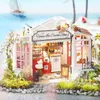 Robotime Rolife Diy Dollhouse Leisure Time Series Wood Miniature House For Girls Birthday Present Flowy Sweets Teas