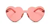 패션 하트 여성 선글라스 투명한 젤리 컬러 레이디 선글라스 샴 일체 렌즈 선글라스 12 색 SY222