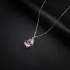 Pendanthalsband Chuangduo Kvinnlig Teardrop Stone för kvinnor Cubic Zirconia Crystal Clavicle Halsband bröllop smycken heal22