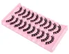 Newest Thick Curly Crisscross 3D False Eyelashes Set Soft Light Reusable Hand Made D Curved Fake Lashes Multilayer Eyelash Extensions Eyes Makeup