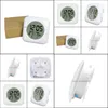 Horloges murales Décor à la maison Jardin Mode Blanc Lcd Nouveau Étanche Douche Salle De Bains Horloge Température Thermomètre Hygromètre Mètre Jauge Monito