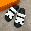 Designer Slippers Beach Slide Chypre Classic Flat Sandals Summer Lady Leather Flip Flops Men Women Size 354 Have Logo
