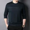 MLSHP Primavera Autunno Manica Lunga da Uomo T-Shirt di Alta Qualità Collo Tondo Stampato Casual Maschile T-Shirt Moda Uomo Tees 3XL T220808