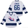 Herren College LAVAL VOISINS Eishockey 66 Lemieux Throwback Jersey Movie White Team Color Stickerei und genähte atmungsaktive reine Baumwolle für Sportfans Gute Qualität