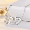 Cristal Zircon 520 numérique pendentif collier saint valentin cadeau pour les femmes luxe élégant coeur clavicule chaîne bijoux de fiançailles