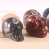 Charms 1inch Natural polido Cristal Skull Mineral Gemstone Ghost Head esculpido Reiki Cura Presente Craft Home Decoration Stone Stotues 10pcs/lote por atacado