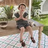 Kleidungssets Sommer Kinder Set Mädchen Schwarz-Weiß-Streifen Baumwolle V-Ausschnitt Weste Schleife Top Shorts Lässige Mode SetKleidung