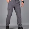 Pantaloni da uomo in vita elastica resistente all'usura da campeggio per alpinismo