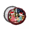 Sublimation Christmas Tree Skirt Decoration 48 Inches Black Red Plaid Trees Base Decorations Buffalo Plaid Burlap Cover Festival Home Ornaments