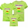 Camiseta personalizada con estampado de texto p o para padre y madre, ropa para padres e hijos, algodón DIY personalizado 220621