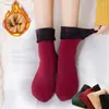 Sports Socks 1Pair Winter Warm Woars Sthicken Thermal Cashmere Lady Lady Velvet Staque Streetwear Outdoor 6 Colorssports