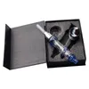 Headshop214 NC047 Shisha-Glaspfeife 510 Quarz-Keramik-Titan-Nagel-Dabberschale, auslaufsicher, bunt, Dab-Rig-Bong, Rauchpfeifen, wassergekühlter Bubbler, Geschenkbox